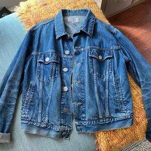 Armani Jeans Blue Denim Jacket - Men's Lightweight Trucker Vintage